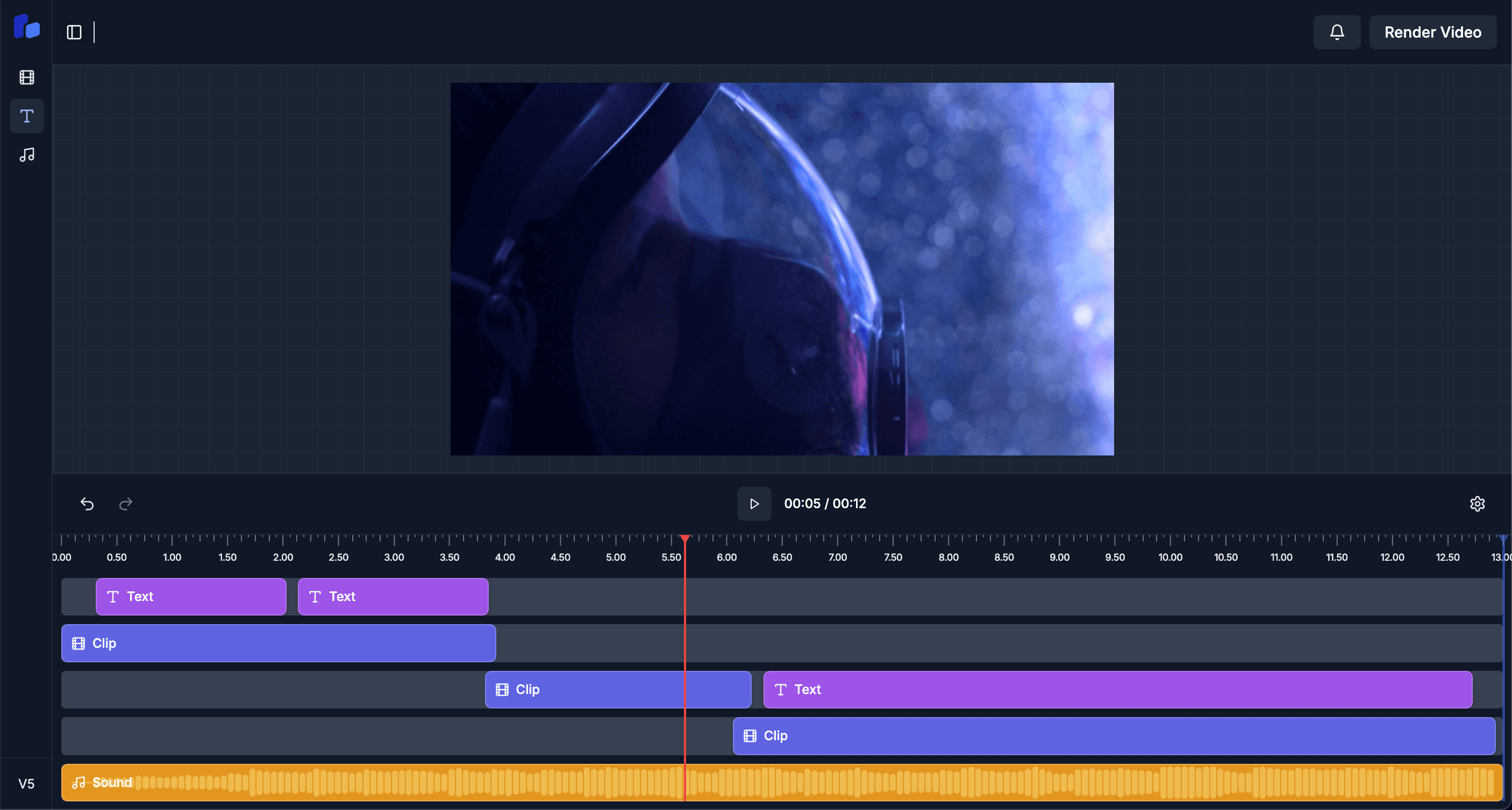 Analytics in the VideoToReels editor